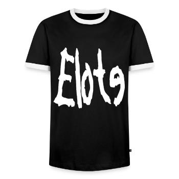 Elote Corn Funny Corn Gifts - Men's Ringer Shirt - black/white - Front - AI Model Female 172 light (172cm) & AI Model Male 178 light (178cm)