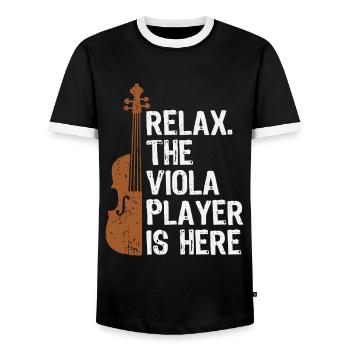 Alto Altiste Orchestre Alto Alto Musicien - T-shirt contrasté Homme - noir/blanc - Devant - AI Model Female 172 light (172cm) & AI Model Male 178 light (178cm)