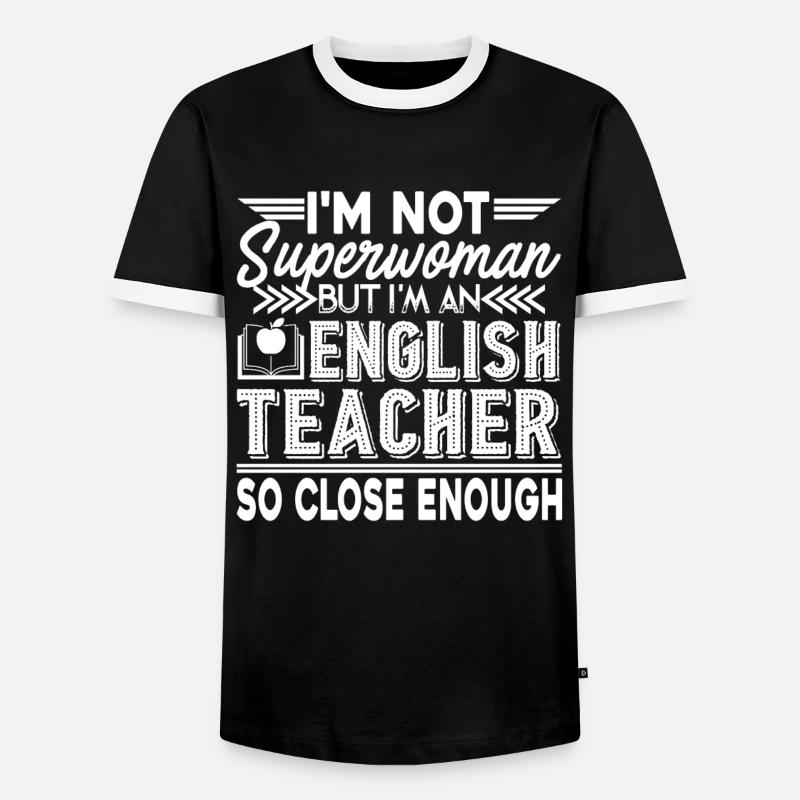 Englischlehrer Ich bin ein Englischlehrer - Männer Kontrast-T-Shirt - Schwarz/Weiß