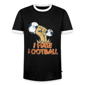 Goalkeeper Goalkeeper Soccer Player Football Gift - Men's Ringer Shirt - black/white - Front - AI Model Female 172 light (172cm) & AI Model Male 178 light (178cm)