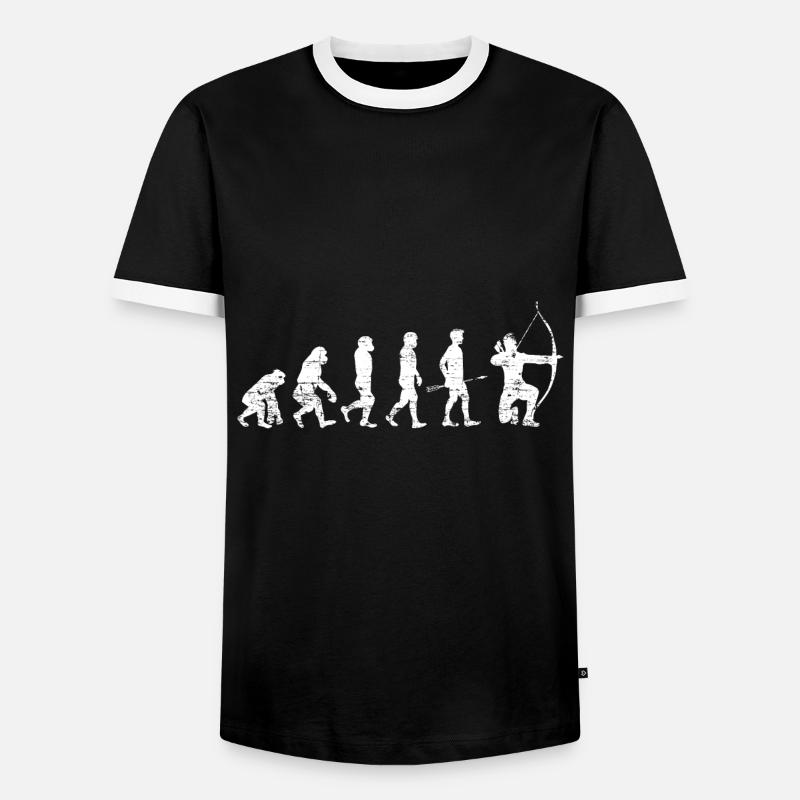 Evolution archery gift - Men's Ringer Shirt - black/white