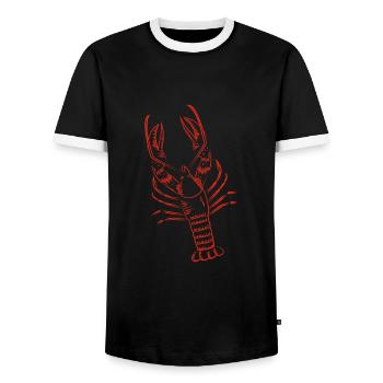 Homard fruits de mer Cuisson Crabe Langoustes - T-shirt contrasté Homme - noir/blanc - Devant - AI Model Female 172 light (172cm) & AI Model Male 178 light (178cm)