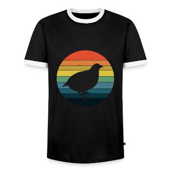 Wachtelhalter Wachtelzüchter Wachteln Geschenkidee - Männer Kontrast-T-Shirt - Schwarz/Weiß - Vorne - AI Model Female 172 light (172cm) & AI Model Male 178 light (178cm)