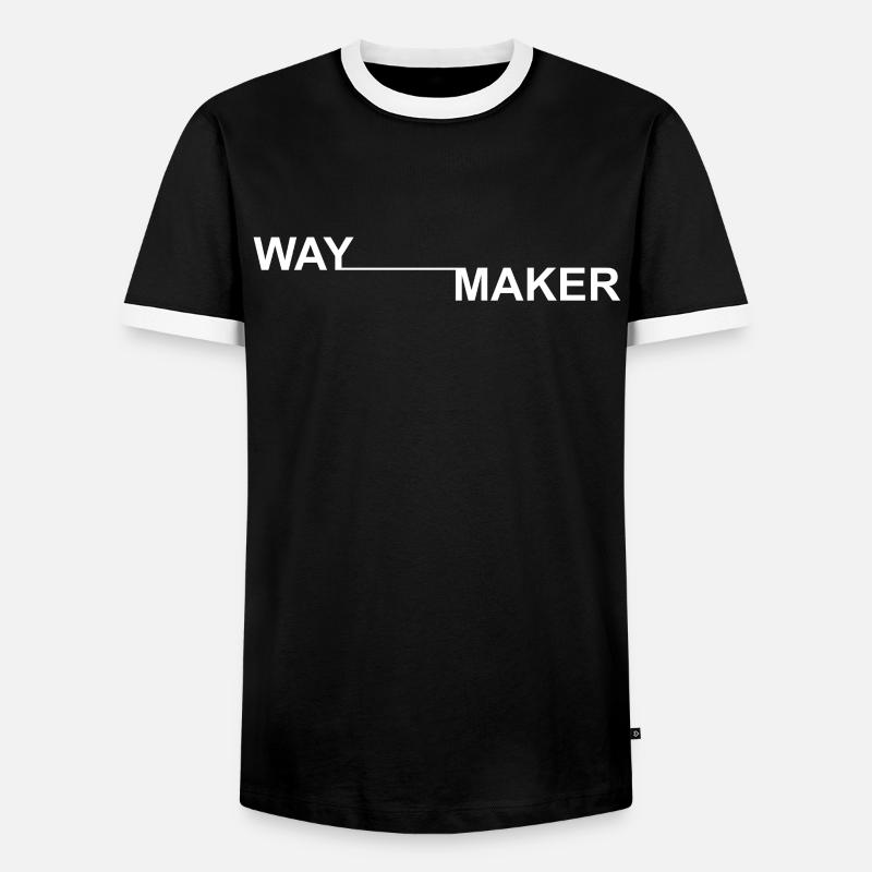Waymaker - Männer Kontrast-T-Shirt - Schwarz/Weiß