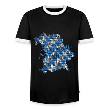 Bayern Geschenk bavaria - Männer Kontrast-T-Shirt - Schwarz/Weiß - Vorne - AI Model Female 172 light (172cm) & AI Model Male 178 light (178cm)