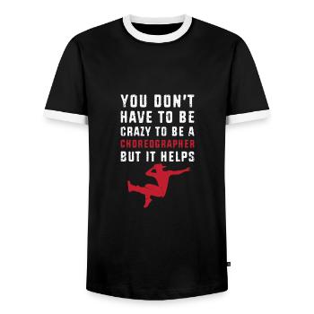 Tänzerin - Männer Kontrast-T-Shirt - Schwarz/Weiß - Vorne - AI Model Female 172 light (172cm) & AI Model Male 178 light (178cm)