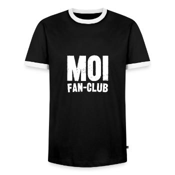 moi fan-club - T-shirt contrasté Homme - noir/blanc - Devant - AI Model Female 172 light (172cm) & AI Model Male 178 light (178cm)