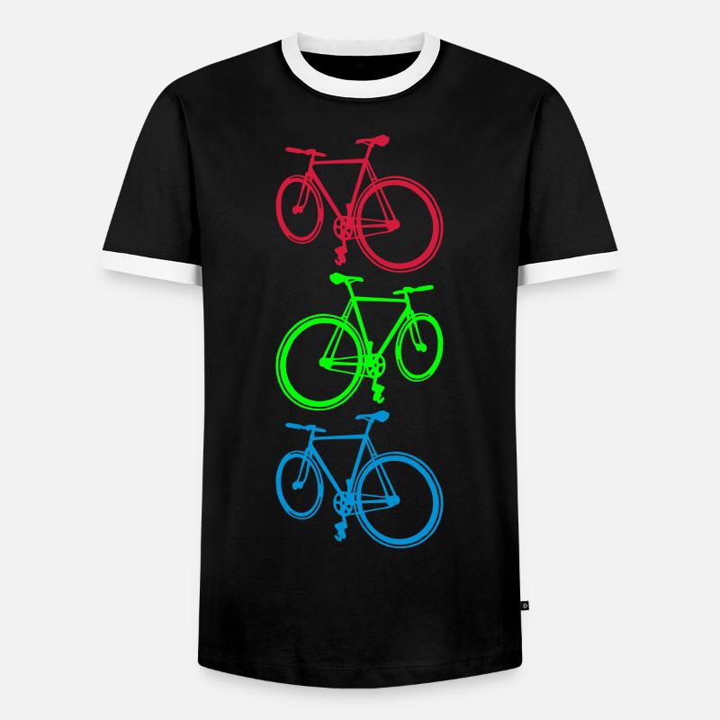 Fixie - Männer Kontrast-T-Shirt - Schwarz/Weiß