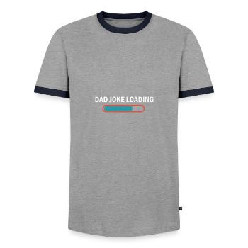 Papa Blague Chargement Drôle Fête des Pères Humour Mauvais Jeu de mots - T-shirt contrasté Homme - gris/marine  - Devant - AI Model Female 172 light (172cm) & AI Model Male 178 light (178cm)