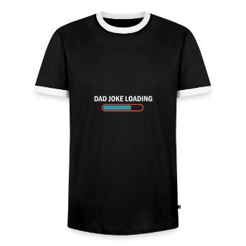 Papa Witz Laden Lustig Vatertag Humor Schlechtes Wortspiel - Männer Kontrast-T-Shirt - Schwarz/Weiß - Vorne - AI Model Female 172 light (172cm) & AI Model Male 178 light (178cm)