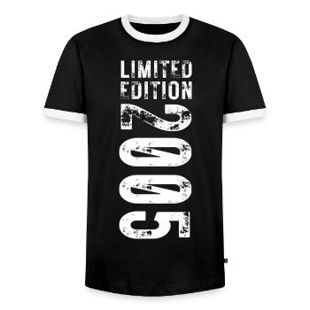 limited edition 2005 18. Geburtstag - Männer Kontrast-T-Shirt - Schwarz/Weiß - Vorne - AI Model Female 172 light (172cm) & AI Model Male 178 light (178cm)