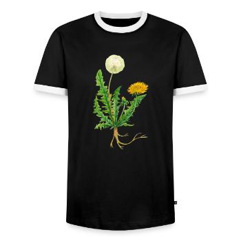 Pissenlit - T-shirt contrasté Homme - noir/blanc - Devant - AI Model Female 172 light (172cm) & AI Model Male 178 light (178cm)