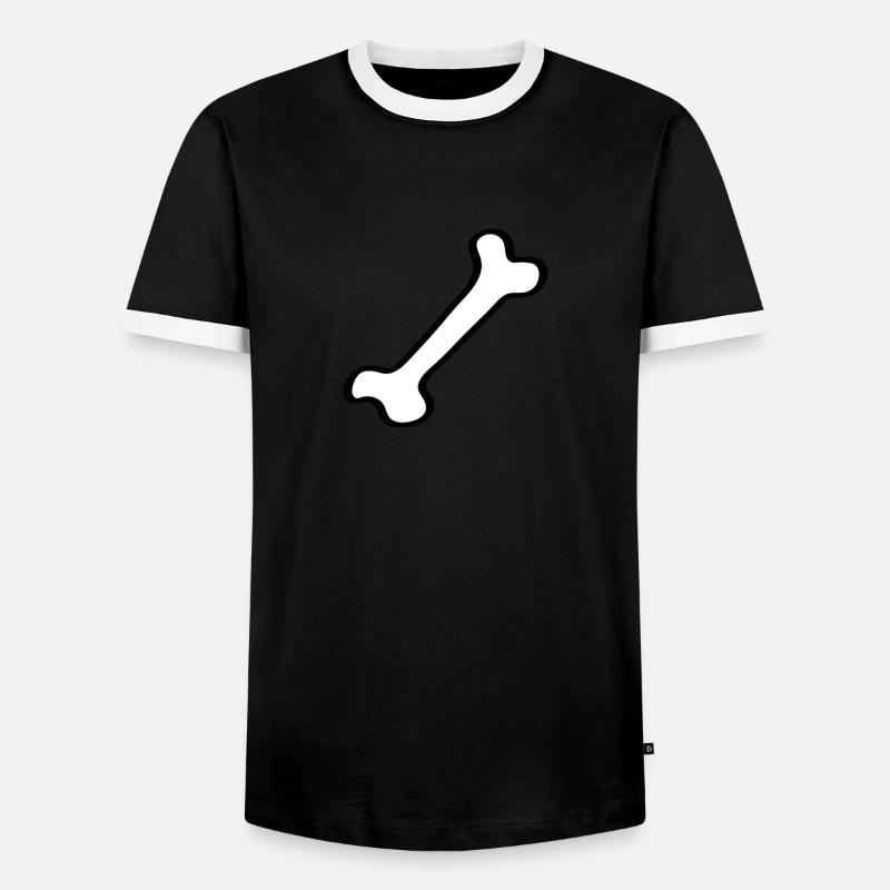 Knochen - Bone 2 - Männer Kontrast-T-Shirt - Schwarz/Weiß