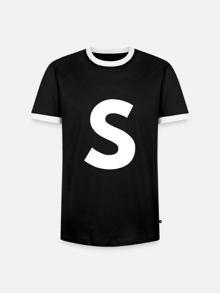 S - Men's Ringer Shirt - black/white