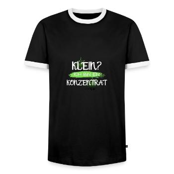nicht klein bin konzentrat geschenk idee spruch - Männer Kontrast-T-Shirt - Schwarz/Weiß - Vorne - AI Model Female 172 light (172cm) & AI Model Male 178 light (178cm)