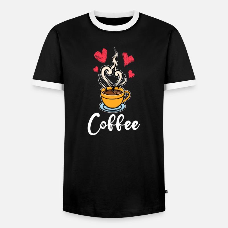Koffein Kaffee Trinken Kaffeetrinker Spruch - Männer Kontrast-T-Shirt - Schwarz/Weiß