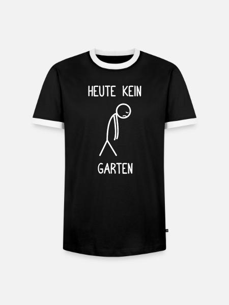 Gärtner Gartenarbeit Heute kein Garten - Männer Kontrast-T-Shirt - Schwarz/Weiß