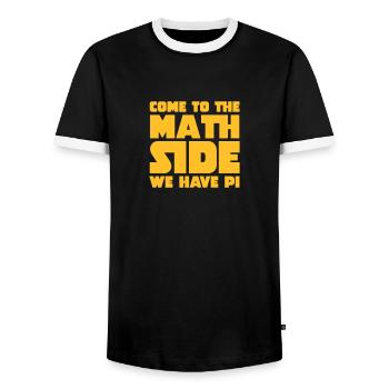 Come To The Math Side - T-shirt contrasté Homme - noir/blanc - Devant - AI Model Female 172 light (172cm) & AI Model Male 178 light (178cm)