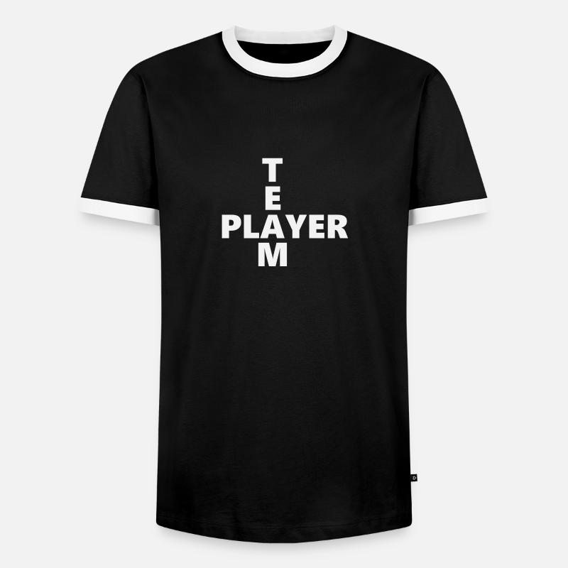 Team player 2 (2171) - Men's Ringer Shirt - black/white