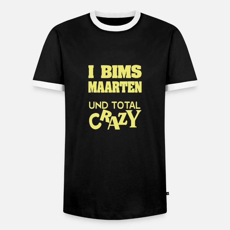 Spruch Maarten - Männer Kontrast-T-Shirt - Schwarz/Weiß