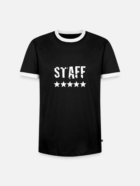 staff - Männer Kontrast-T-Shirt - Schwarz/Weiß