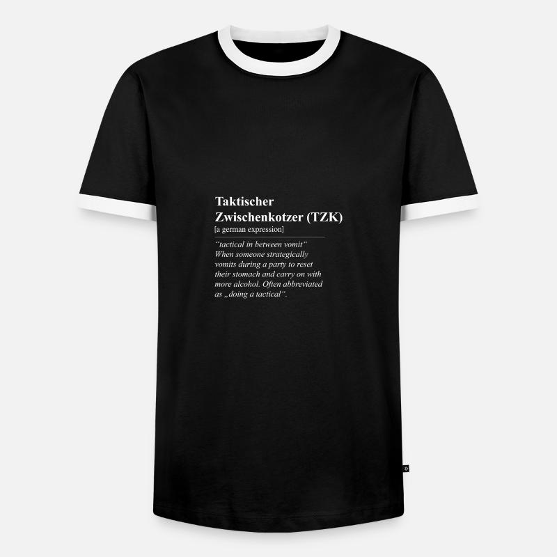 Tactical Interjection Funny Phrase - Men's Ringer Shirt - black/white