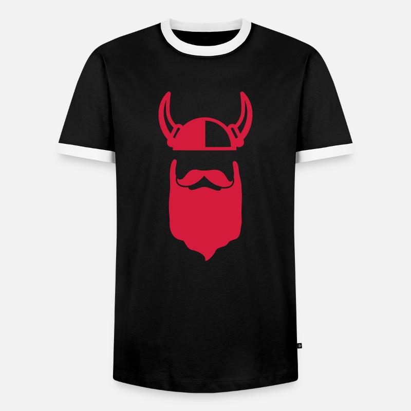 viking - Men's Ringer Shirt - black/white