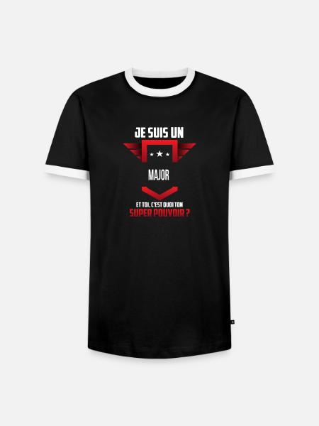 Major - T-shirt contrasté Homme - noir/blanc