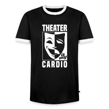 Thespian Theatrical Thespianism Theater Is My - Männer Kontrast-T-Shirt - Schwarz/Weiß - Vorne - AI Model Female 172 light (172cm) & AI Model Male 178 light (178cm)