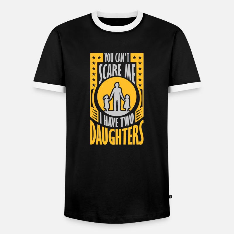 I have two daughters - Men's Ringer Shirt - black/white