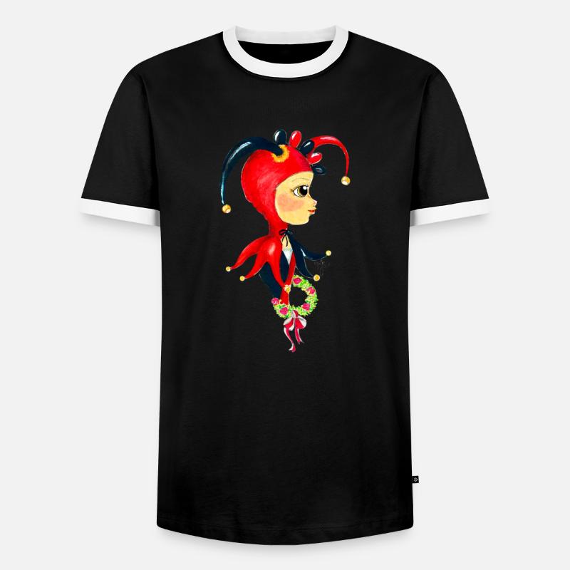 FOOL - Men's Ringer Shirt - black/white