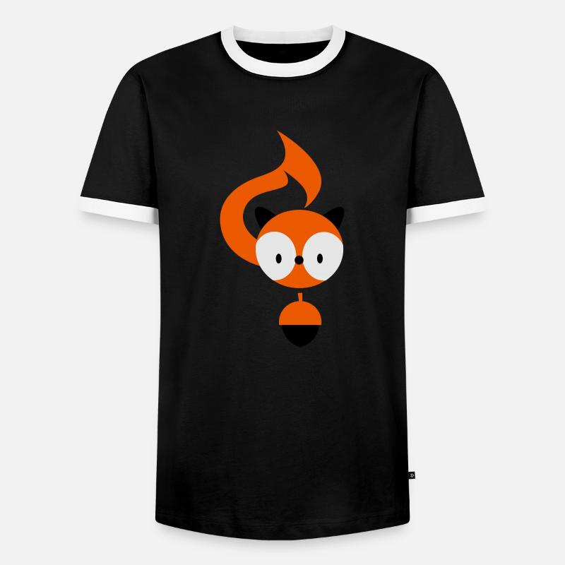 eichhoernchen_3f - Men's Ringer Shirt - black/white
