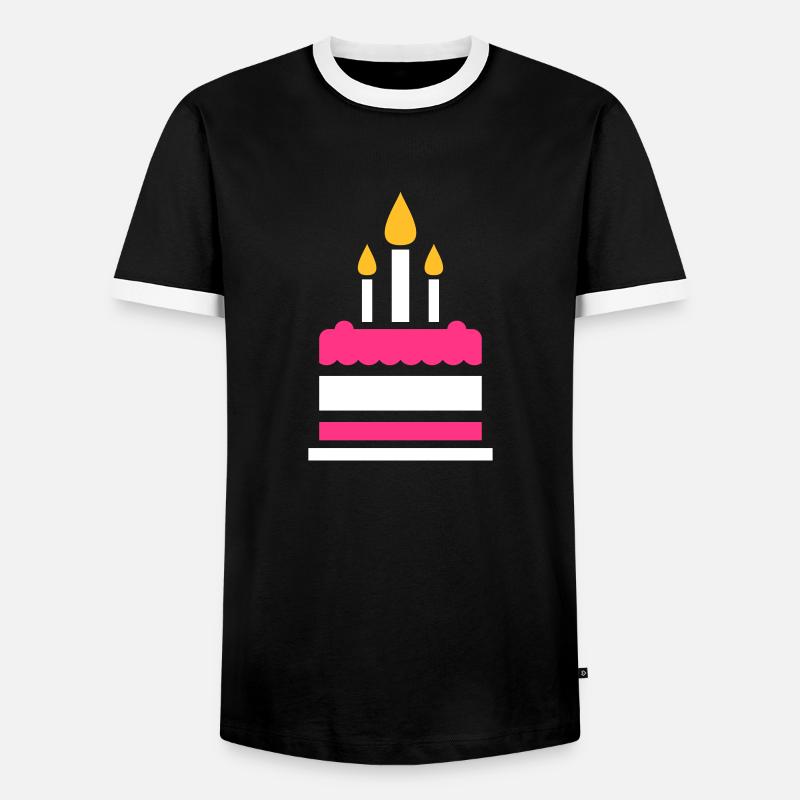 Cake - Men's Ringer Shirt - black/white