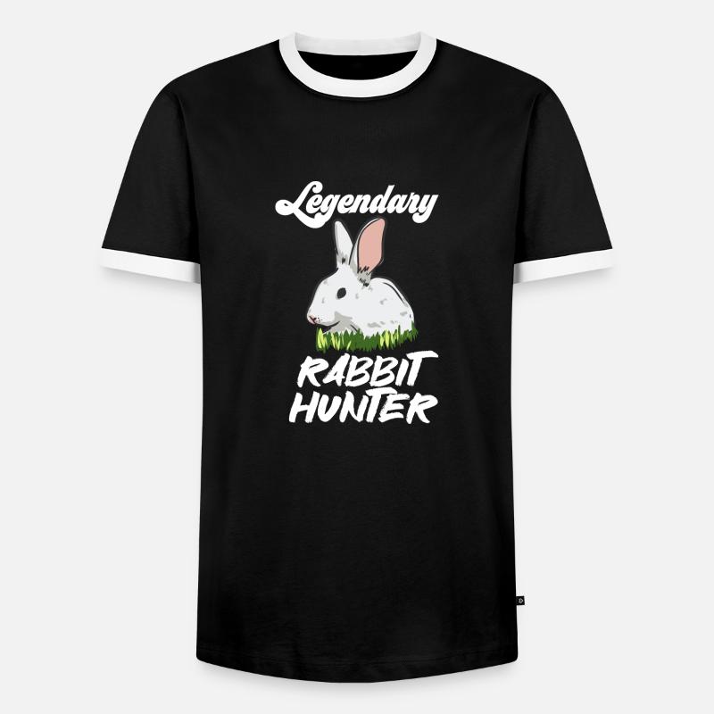 Legendary Rabbit Hunter - Männer Kontrast-T-Shirt - Schwarz/Weiß