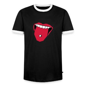 Drugs - Männer Kontrast-T-Shirt - Schwarz/Weiß - Vorne - AI Model Female 172 light (172cm) & AI Model Male 178 light (178cm)