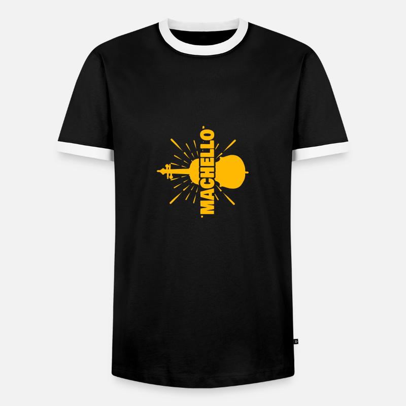 First name Machello - Men's Ringer Shirt - black/white