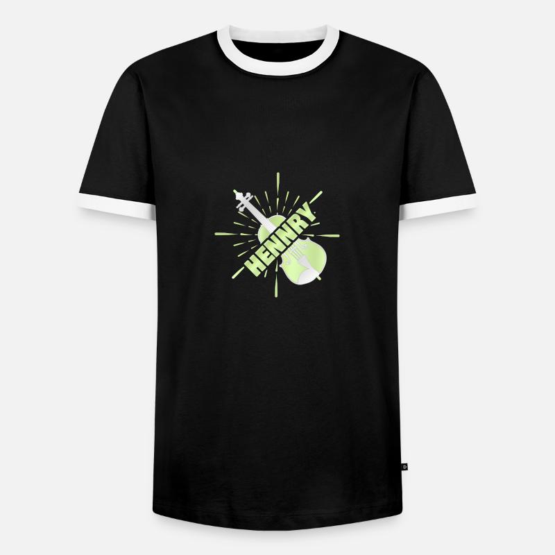 String instrument Hennry - Men's Ringer Shirt - black/white