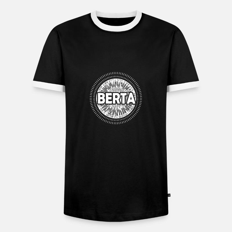 Geschenkidee Berta - Männer Kontrast-T-Shirt - Schwarz/Weiß