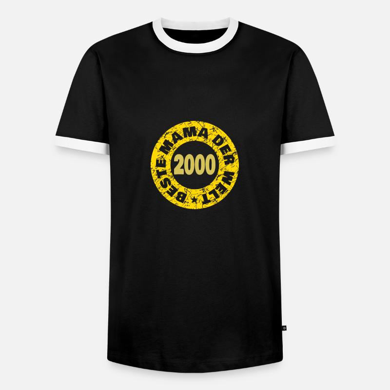 2000 2000 - Men's Ringer Shirt - black/white