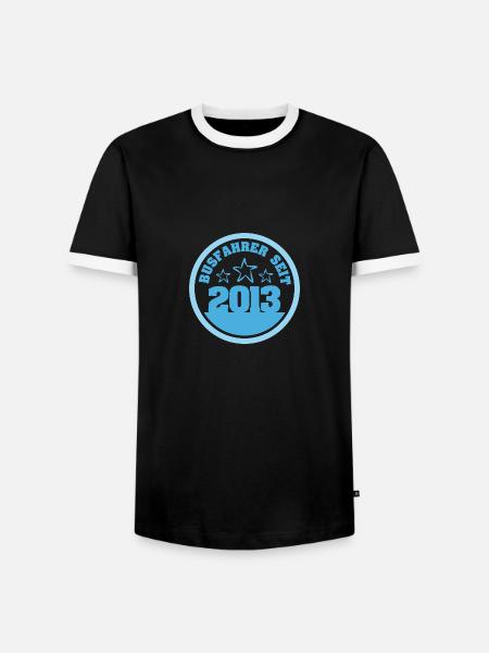 Busfahrer 2013 - Männer Kontrast-T-Shirt - Schwarz/Weiß