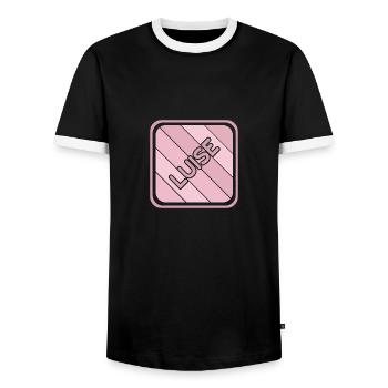 Luise - Männer Kontrast-T-Shirt - Schwarz/Weiß - Vorne - AI Model Female 172 light (172cm) & AI Model Male 178 light (178cm)