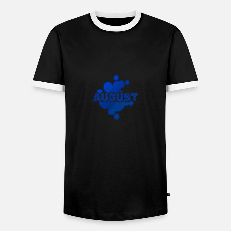 August - Men's Ringer Shirt - black/white