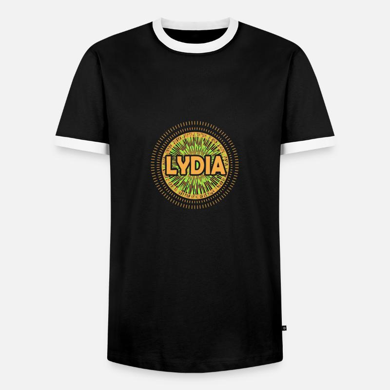 Lydia - Men's Ringer Shirt - black/white