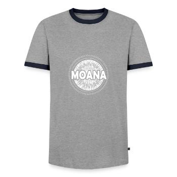Geschenk für Moana - Männer Kontrast-T-Shirt - Grau/Navy  - Vorne - AI Model Female 172 light (172cm) & AI Model Male 178 light (178cm)
