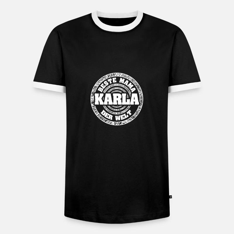 Mutter Karla - Männer Kontrast-T-Shirt - Schwarz/Weiß