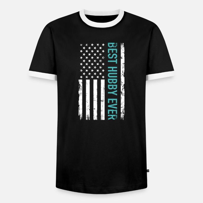 Ehemann - Männer Kontrast-T-Shirt - Schwarz/Weiß