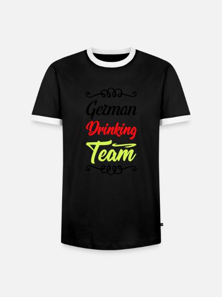 drinking team german - Männer Kontrast-T-Shirt - Schwarz/Weiß