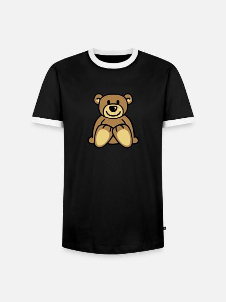 Teddy - Men's Ringer Shirt - black/white
