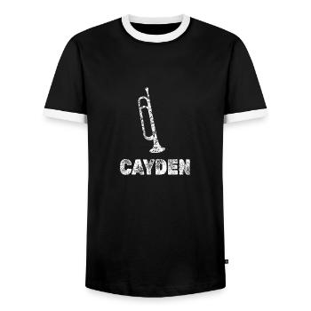 Fanfare Cayden - T-shirt contrasté Homme - noir/blanc - Devant - AI Model Female 172 light (172cm) & AI Model Male 178 light (178cm)