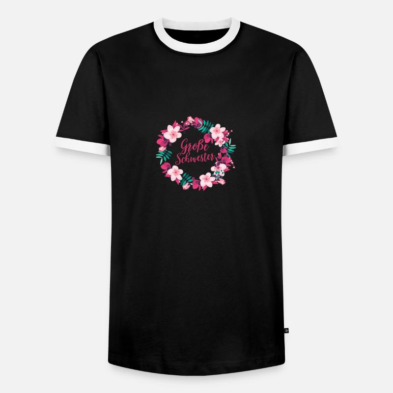 Grosse Schwester - Männer Kontrast-T-Shirt - Schwarz/Weiß